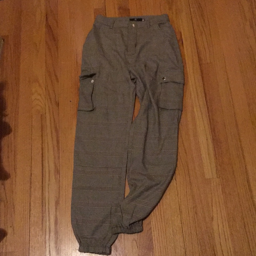 Plaid cargo pants